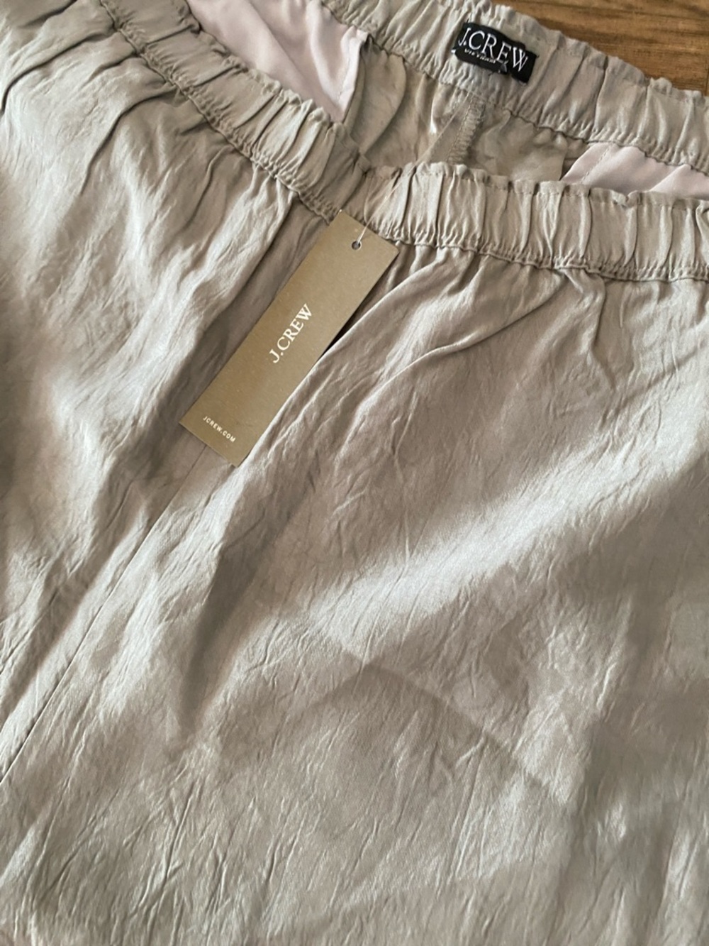 NEW! J. Crew Stratus pant in textured satin- spring rain color size L - Picture 4 of 12